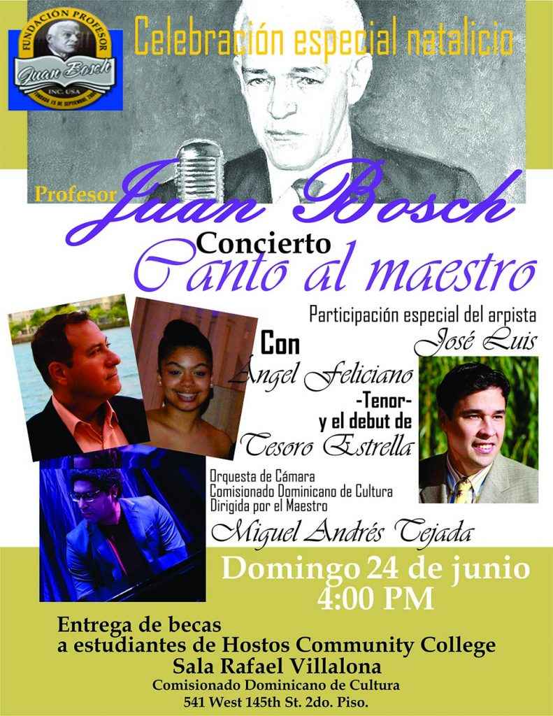 Afiche Aniversario Prof. Juan Bosch 1