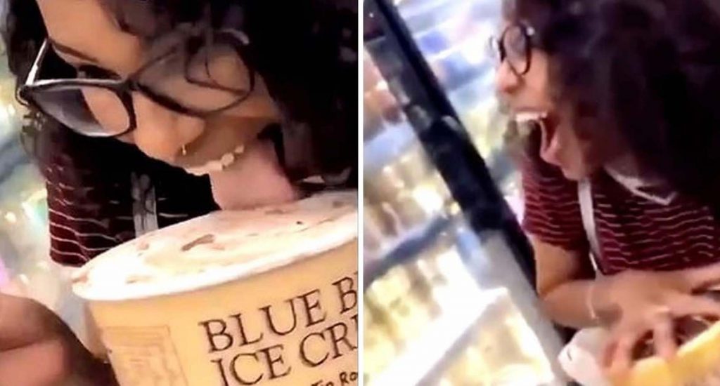 Joven puede ser condenada a 20 años por lamer helado y regresarlo al freezer