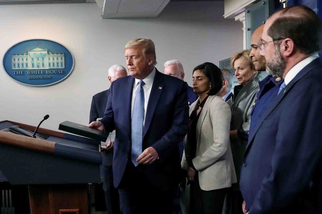 Trump anunció que la pandemia de coronavirus