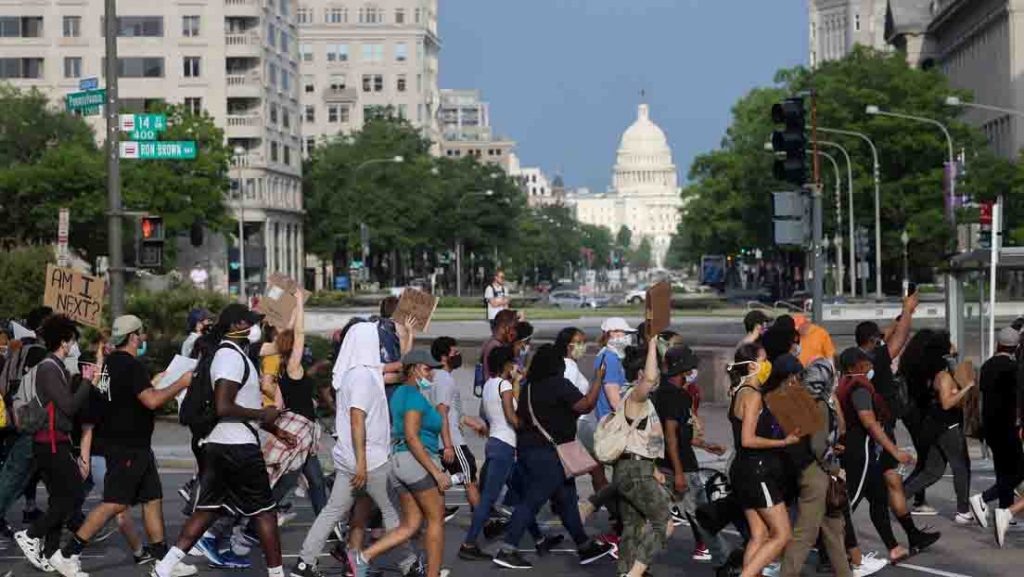 Casa Blanca en medio de protestas en Washington