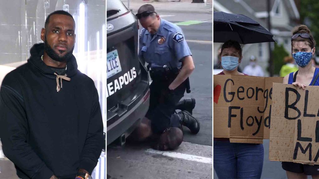 Protesta de LeBron por la muerte del afroamericano por abuso policial LeBron por la muerte del afroamericano