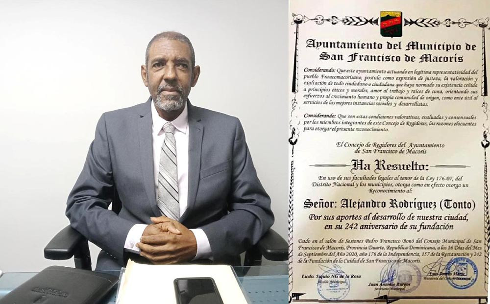 Dirigente perremeista de NY es reconocido por el Ayuntamiento de San Francisco de Macorís Dirigente perremeista de NY es reconocido por el Ayuntamiento de San Francisco de Macorís