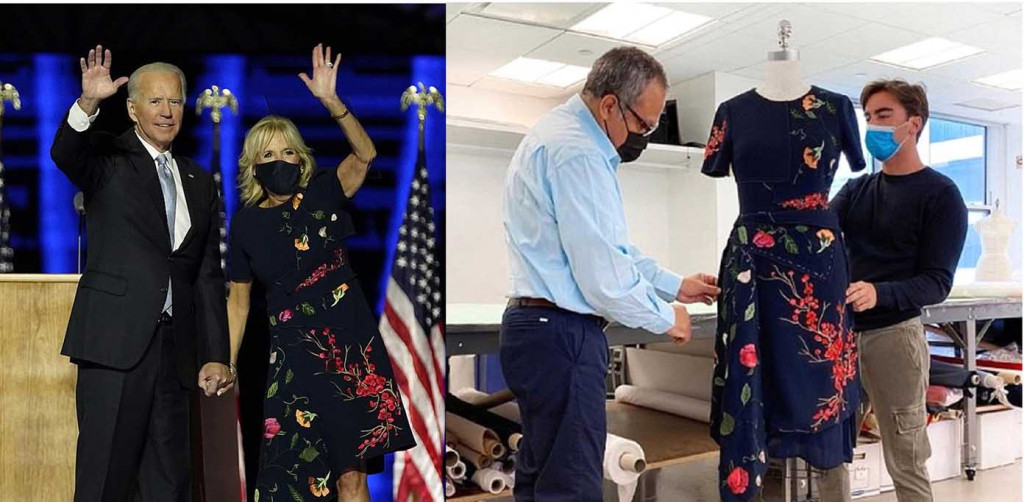 Jill Biden vistió un diseño de Oscar de la Renta large