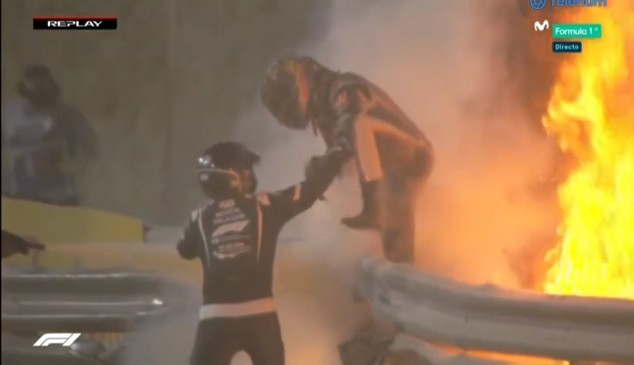 Conmoción en la Fórmula 1: Romain Grosjean sufrió un brutal choque en el Gran Premio de Barheín Romain Grosjean sufrió un brutal choque en el Gran Premio de Barheín large