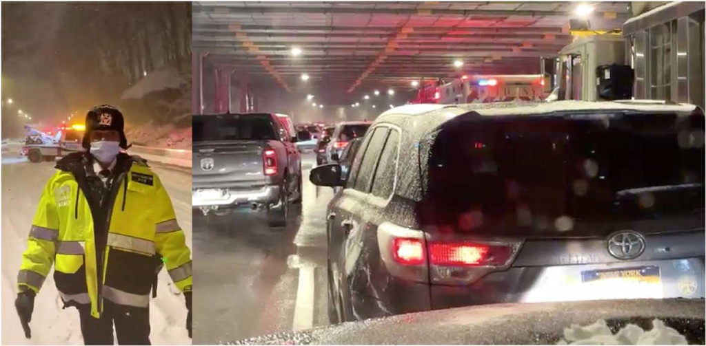 Choque en cadena de 27 vehículos en Alto Manhattan por tormenta invernal deja seis heridos con cuatro graves Choque en cadena de 27 vehículos large