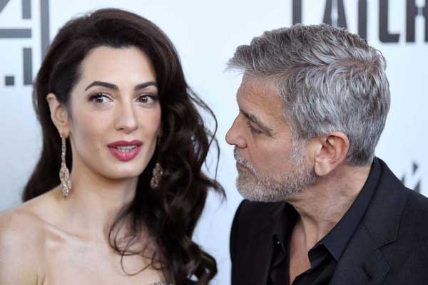 George Clooney cuando le pidió matrimonio a su esposa Amal large