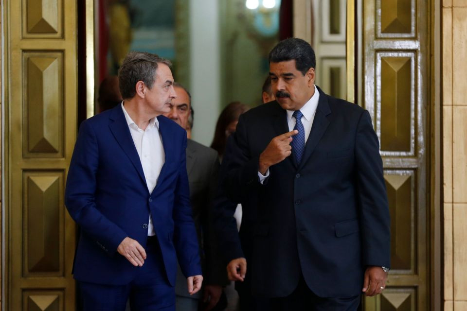 Nicolas Maduro y José Luis Rodríguez Zapatero large