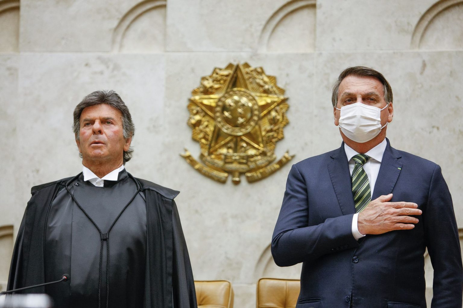 Bolsonaro y Luiz Fux presidente del Tribunal Supremo brasileno