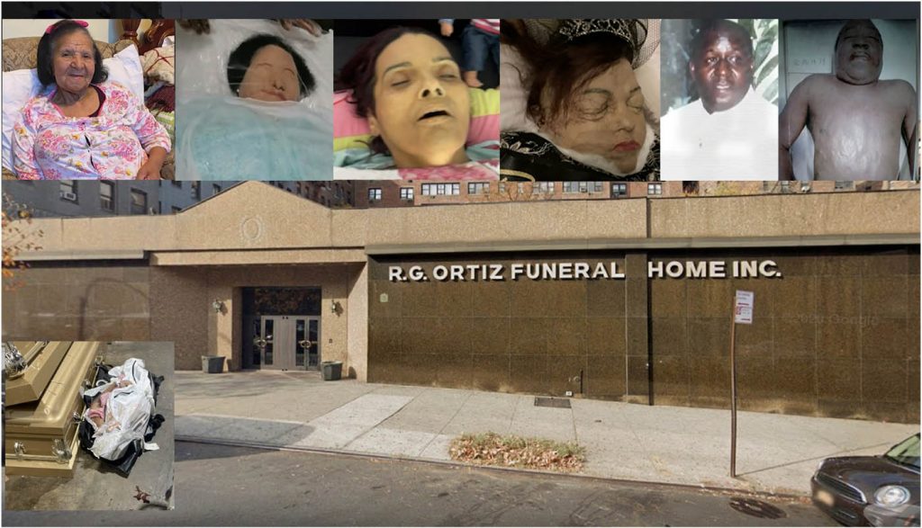 funeraria Ortiz en el Alto Manhattan por cadaveres momificados restos y sangre en el piso