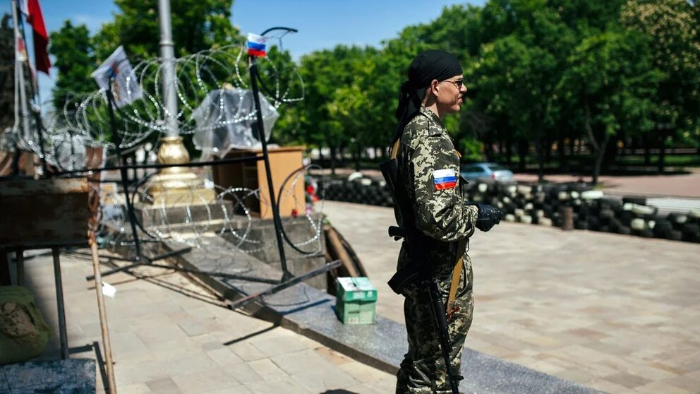Miliciano prorruso en la region de Donetsk