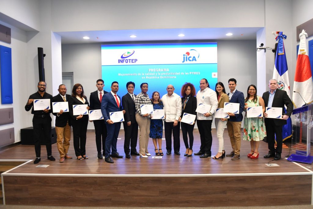 INFOTEP y JICA entregaron reconocimiento a 13 empresas que participaron del programa de Mejoramiento de la Calidad y Productividad de las Pymes