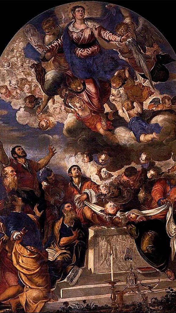 Asuncion de la Virgen Maria obra de Tintoretto