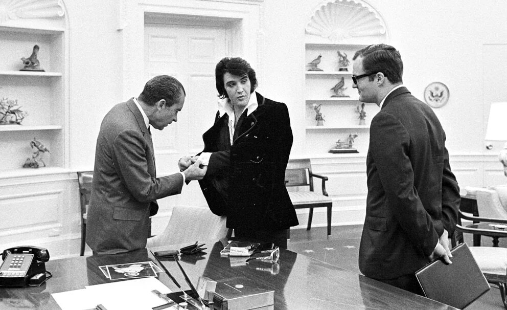 Elvis Presley se encontro con Richard Nixon en la Casa Blanca