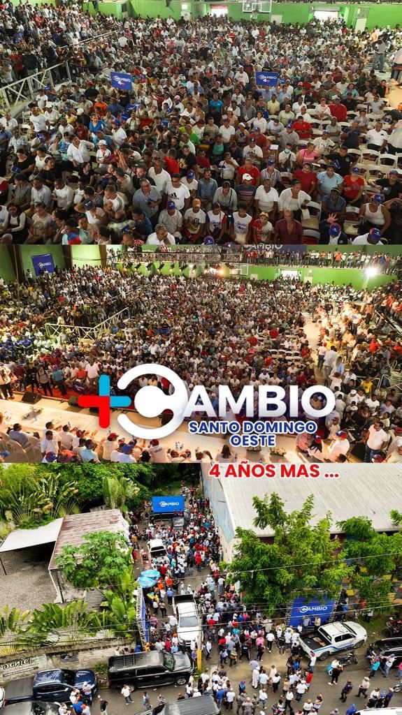 Mas Cambio hace historia miles de personas piden la reeleccion en Santo Domingo Oeste 1