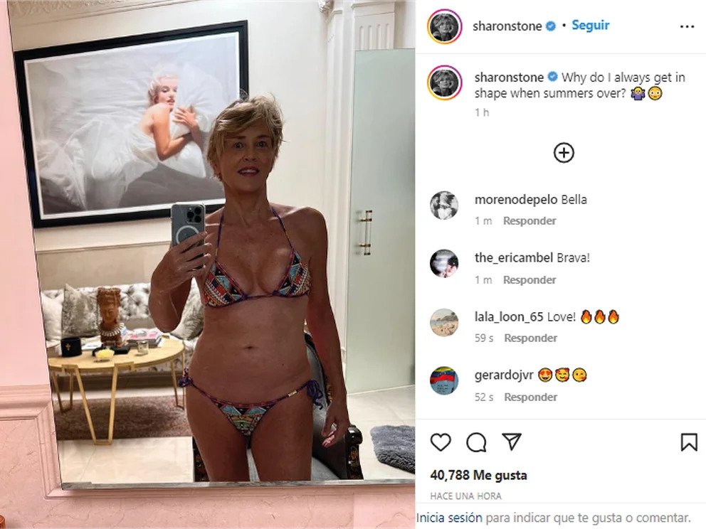 Sharon Stone a los 64 anos que encendio Instagram1
