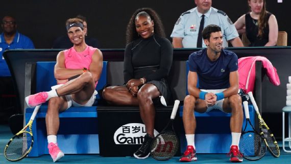 Nadal serena y Djokovic