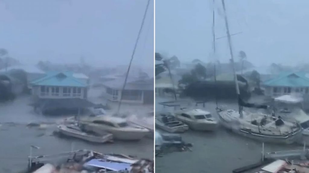 huracan Ian toco tierra en Florida hay un millon de hogares sin luz