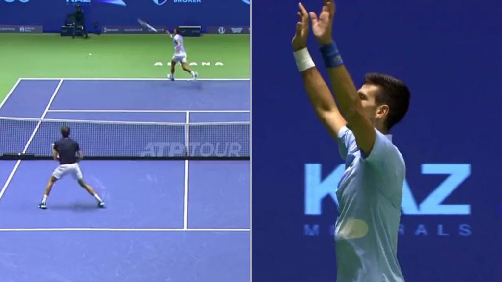 Peligrosa reaccion de Novak Djokovic