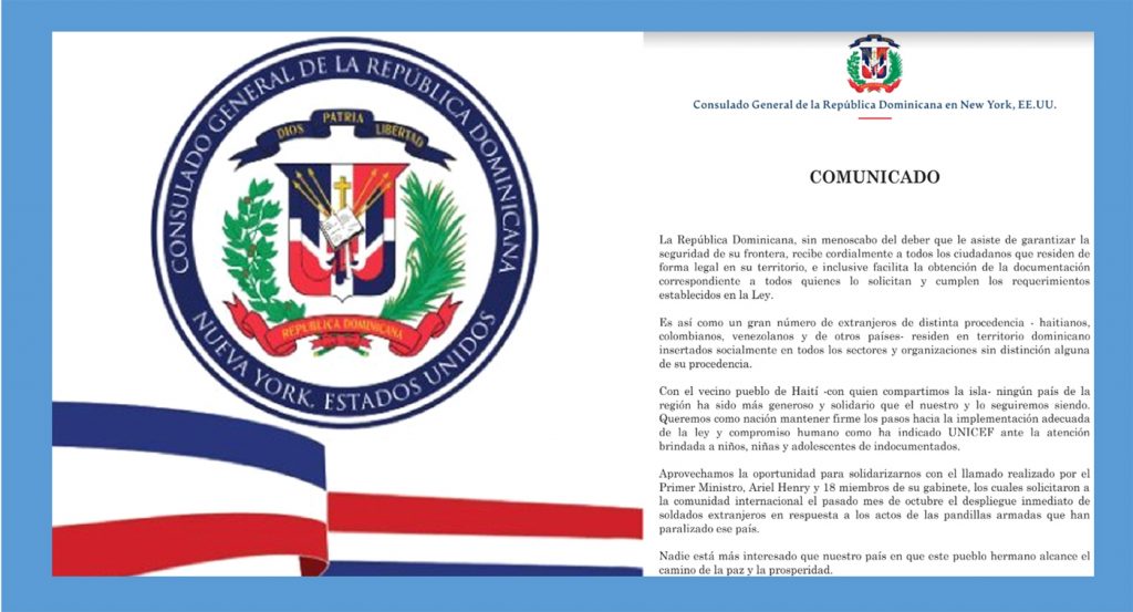 Consulado dominicano apoya envio