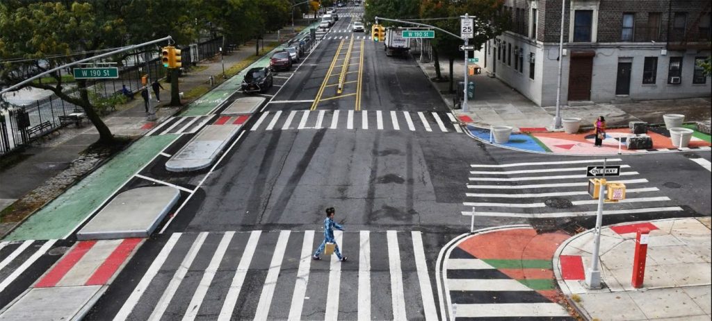 calles en el Alto Manhattan para reducir accidentes por exceso de velocidad