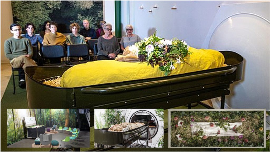 compostaje humano que para entierros ecologicos y convertir cadaveres en abonos