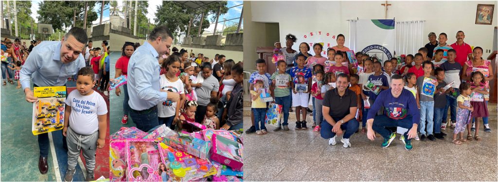 juguetes a cientos de ninos en poblados del Cibao por Dia de Reyes