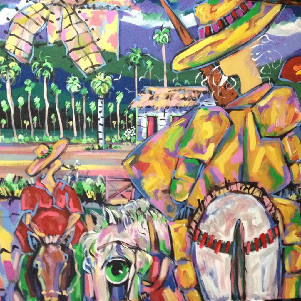 Honor a Claudio Pacheco sobre su Rocinante bayo Claudio Pacheco sobre su Rocinante bayo