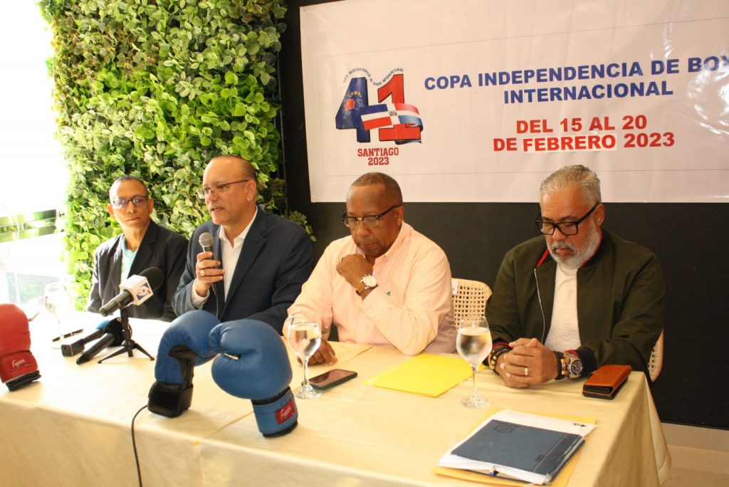 Miguel Martinez Ulises RodrLguez Carlos Lora y Anthony Marte ofrecen detalles de la 41 Copa de Boxeo