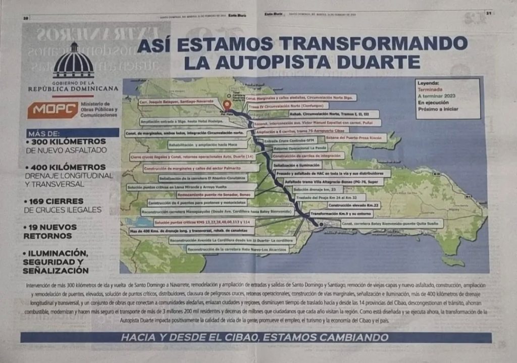 Obras Publicas desarrolla completo proyecto de conectividad vial