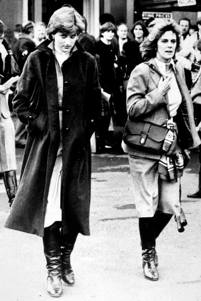 Lady Diana Spencer y Camilla Parker Bowles en la carrera de Ludlow en 1980