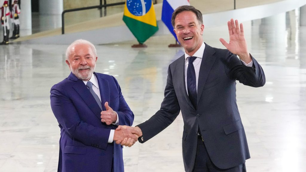 Lula da Silva y el primer ministro neerlandes Mark Rutte en Brasilia