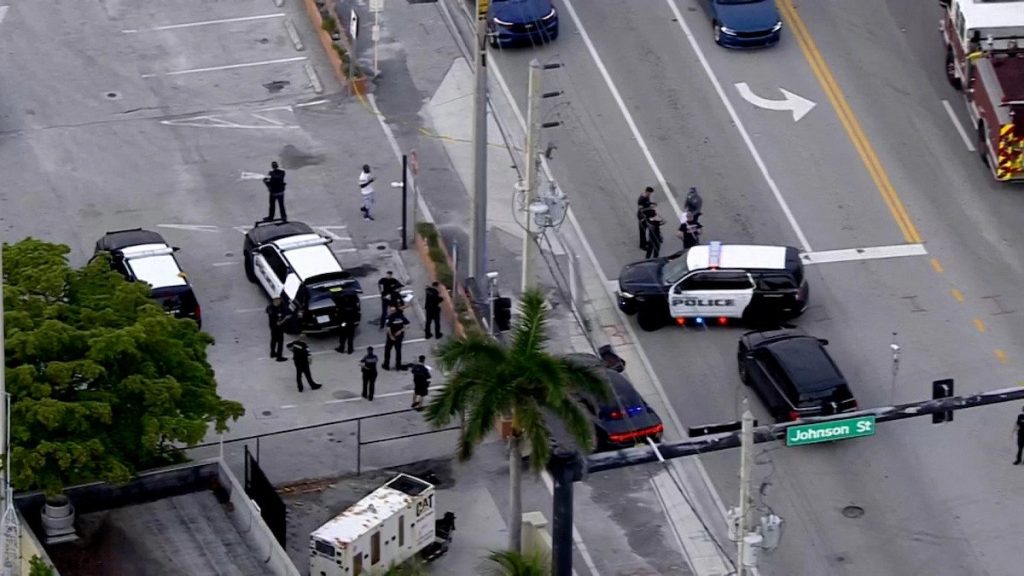 Tiroteo en Miami la Policia de Hollywood Beach