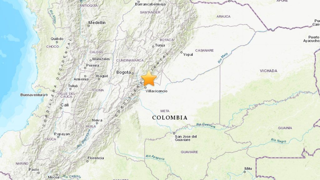 sismo de magnitud 61 cerca de Bogota