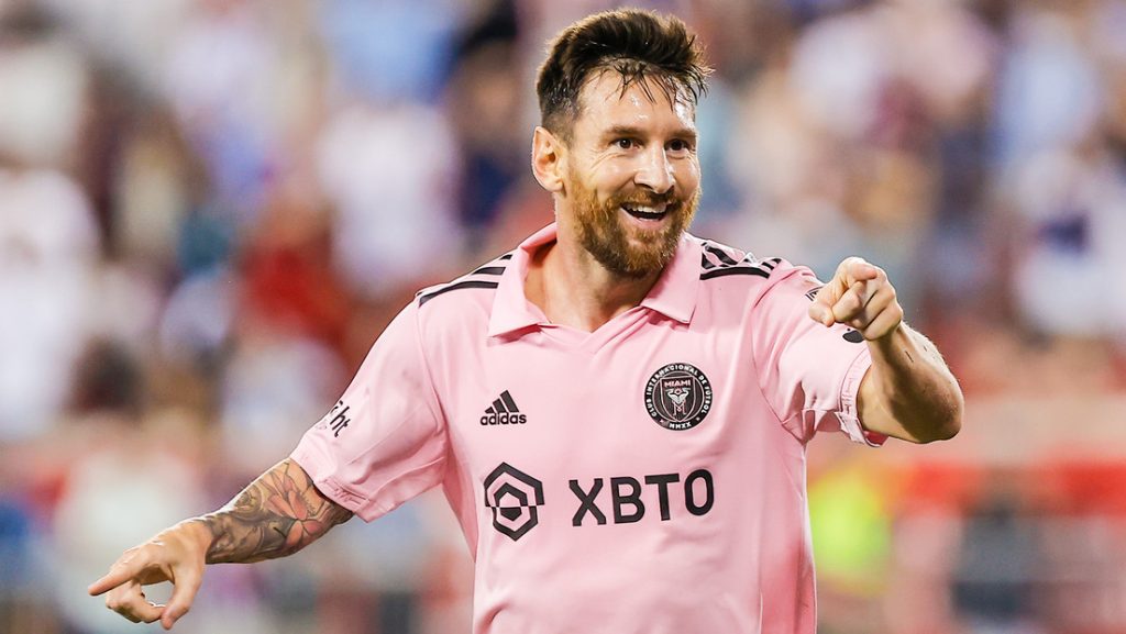 Lionel Messi durante un partido con el Inter Miami en Nueva York EE.UU