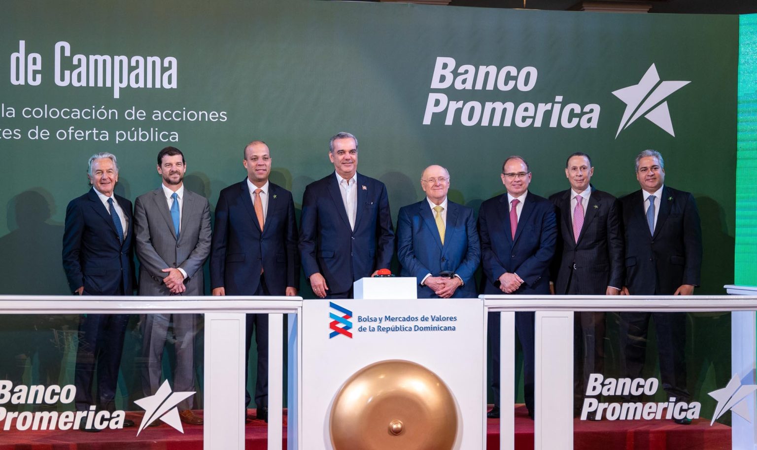 Abinader da campanazo y oficializa la apertura de colocacion de la primera oferta publica de acciones preferentes de Banco Promerica