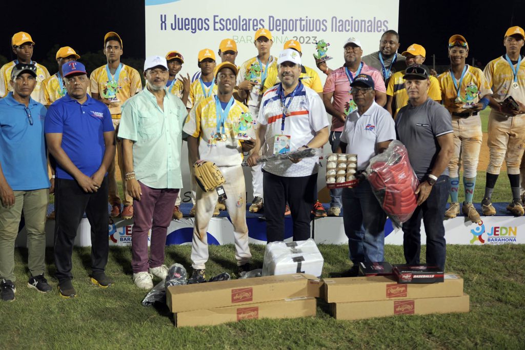 Nordeste gana el oro beisbol Juegos Escolares Barahona 2023