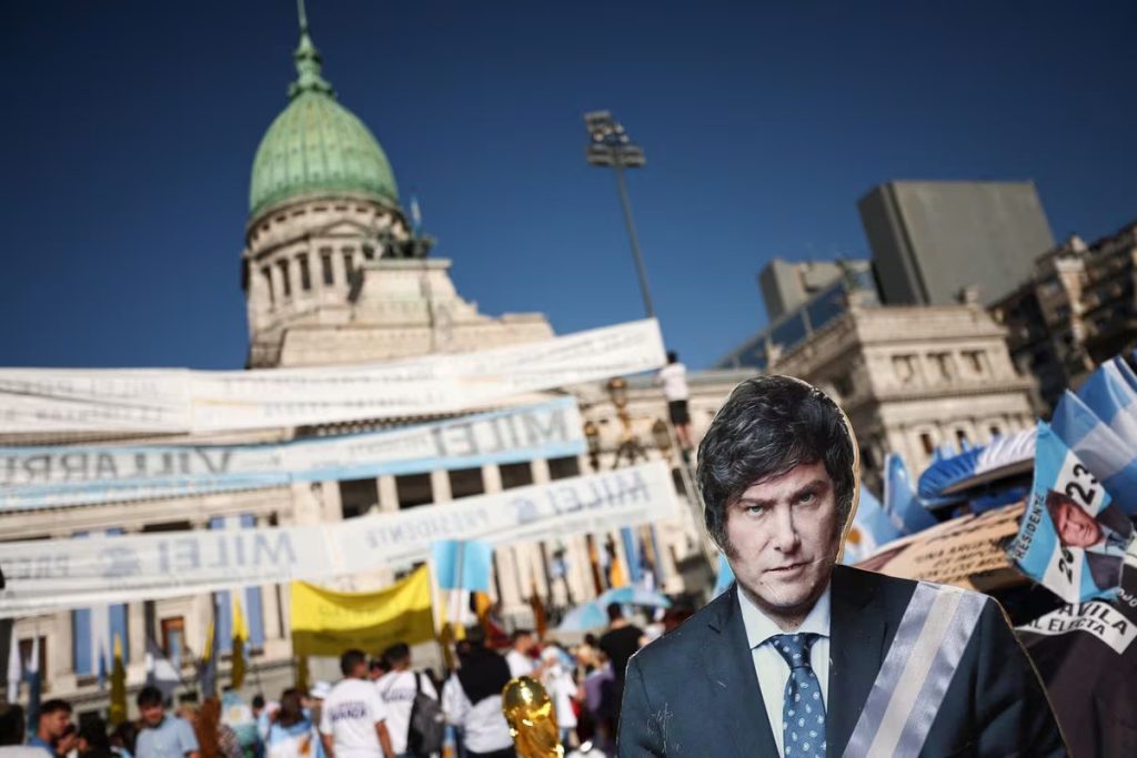 Javier Milei frente al Congreso de Buenos Aires