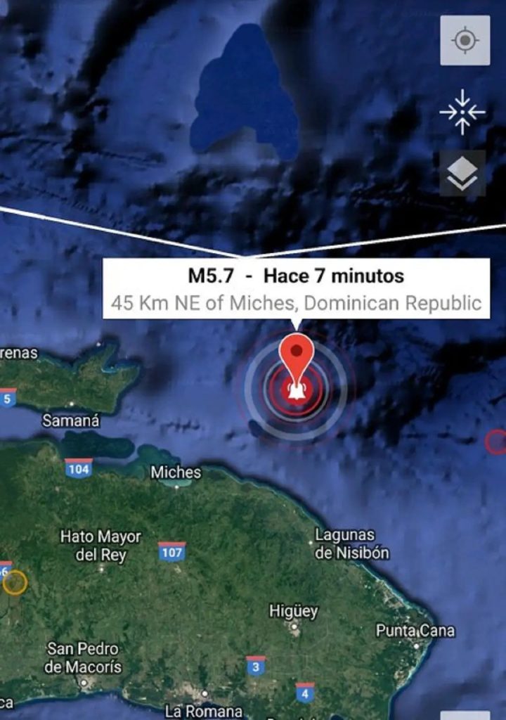 Sismo de magnitud de 5.4 en RD tambien se sintio en Puerto Rico