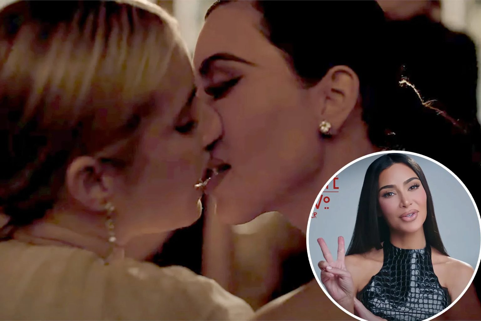Kim Kardashian besa a Emma Roberts en el nuevo trailer de American Horror Story 1