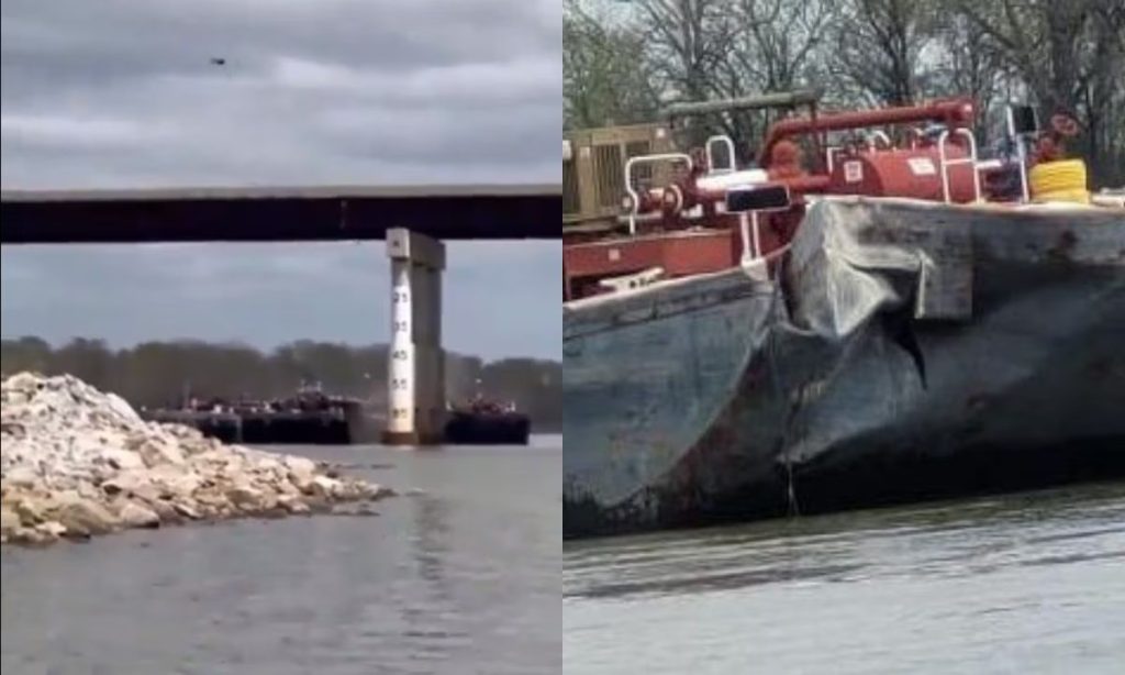 embarcacion choca contra un puente en Oklahoma cuatro dias despues del colapso en Baltimore