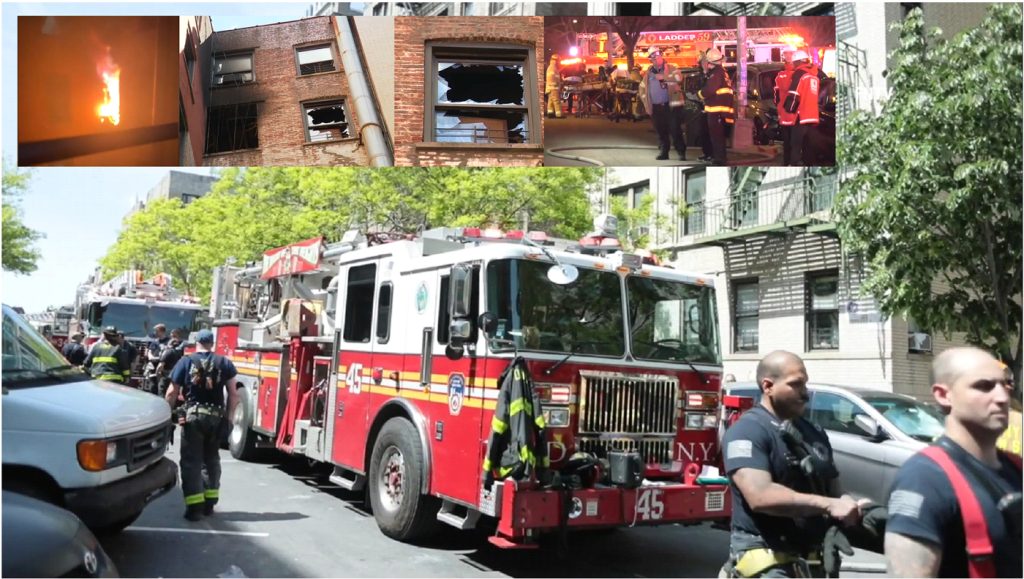 incendio en un edificio del Alto Manhattan y la madre fue arrestada por la policia