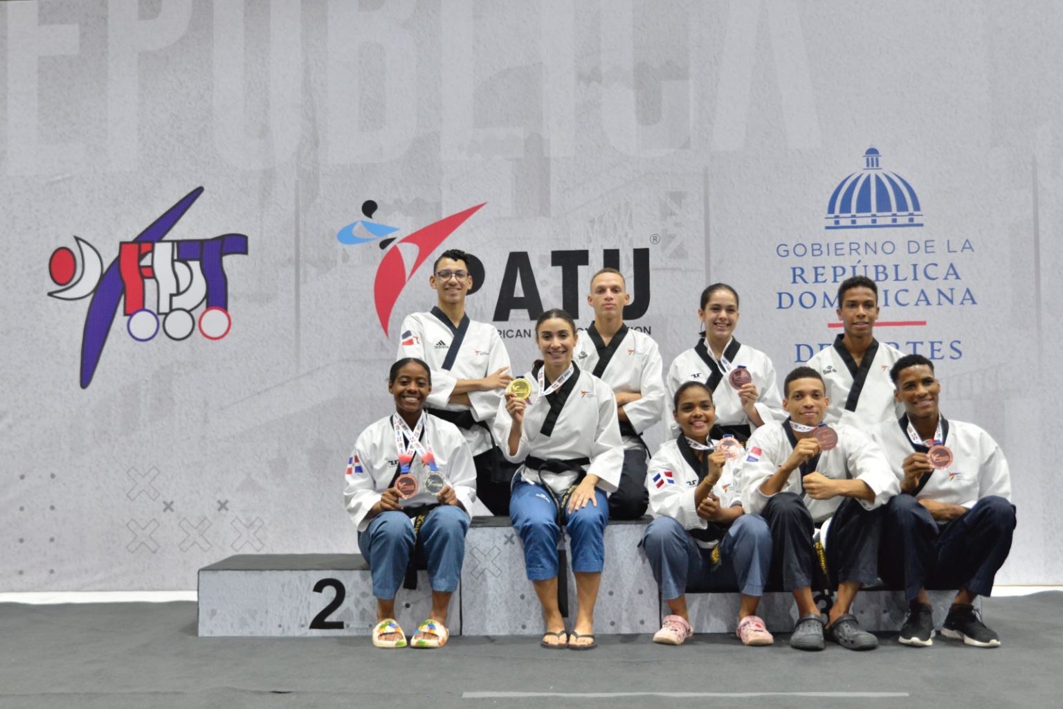 Republica Dominicana se lleva el tercer lugar en la categoria de poomsae del Dominicana Open de Taekwondo