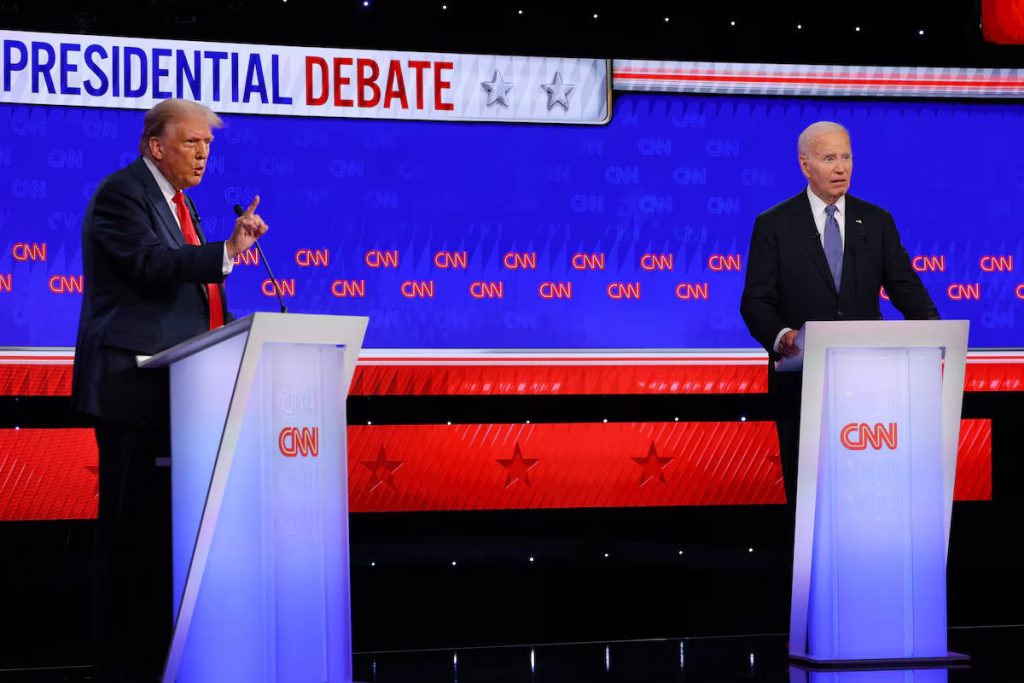 Trump vs. Biden el primer cara a cara de b