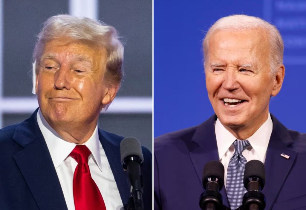 Donald Trump y el democrata Joe Biden