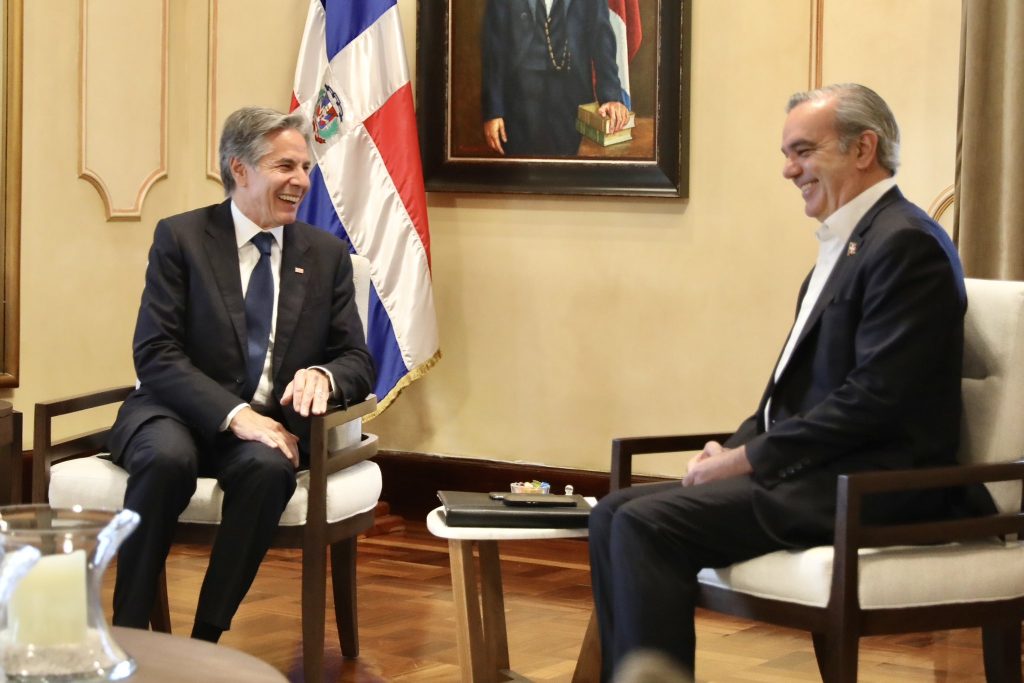 Blinken reafirma la importancia de la alianza entre EE.UU. y República Dominicana Antony Blinken secretario de Estado de los Estados Unidos y Luis Abinader presidente de Republica Dominicana