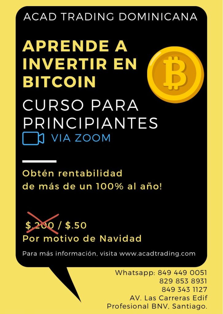 Acad Trading Dominicana abre inscripciones para curso sobre inversion en Bitcoin