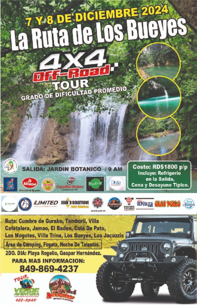 ecoturistico 4x4 hacia la Cascada de Los Bueyes Villa Trina Moca2