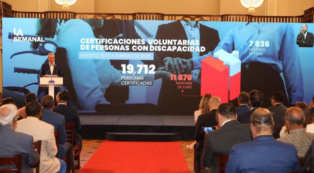 Abinader resalta logros en inclusion de personas con discapacidad y reafirma compromiso del Gobierno con sus derechos