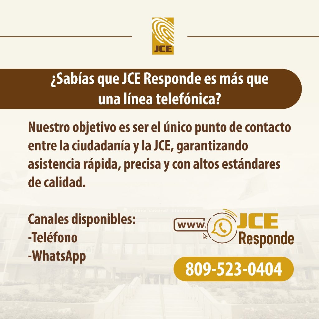 Centro de Contacto Institucional JCE Responde