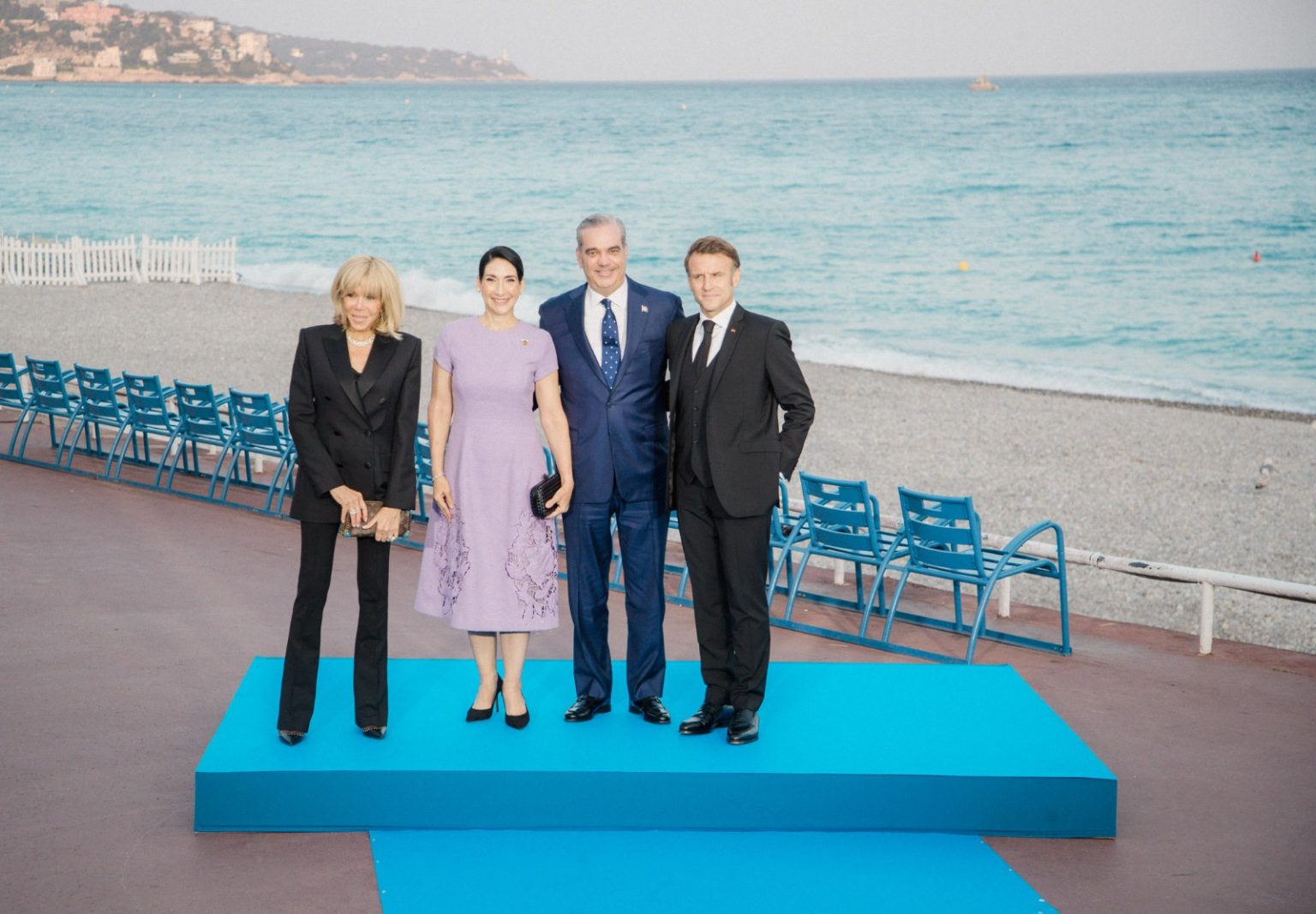 Abinader y Raquel Arbaje participan en Cena de Gala ofrecida por Emmanuel Macron